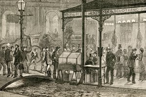 Bourke Street, Melbourne, Australia on a Saturday Night in the 19th Century, from 